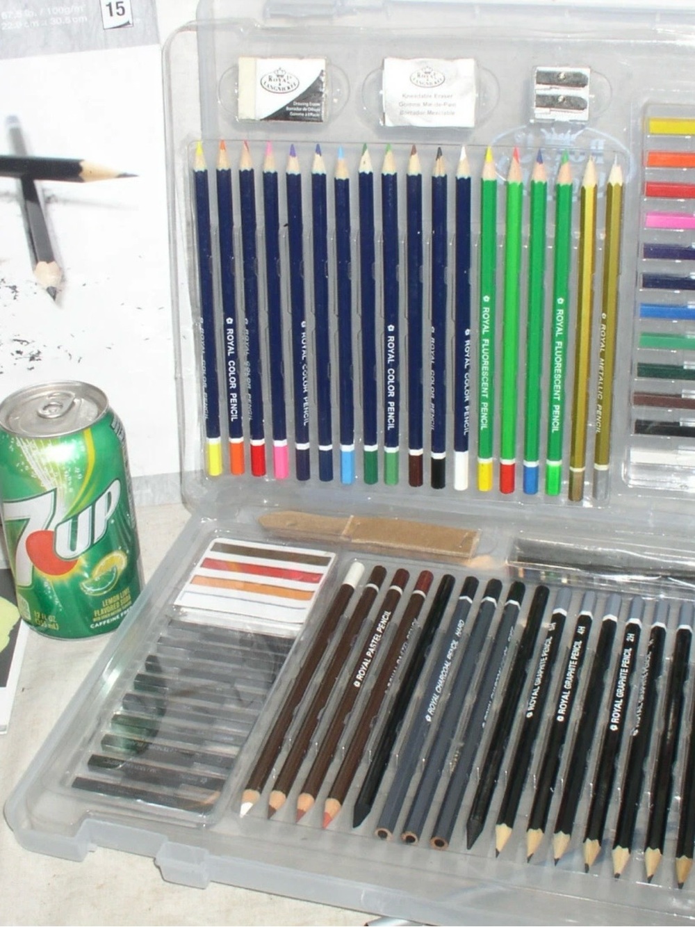 Large 71pc Royal Langnickel art pencils,graphite,charcoal Patel sketch set